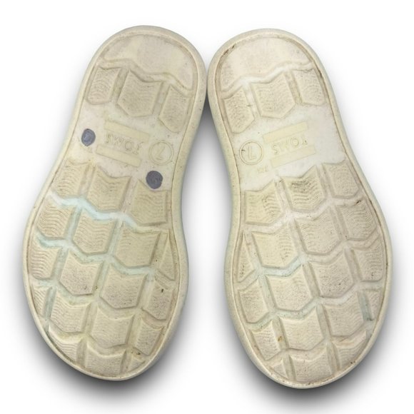 Toms Romper Perforated Sneakers 10010624 Low Top Slip On Blue White Toddler 7 - Picture 8 of 10